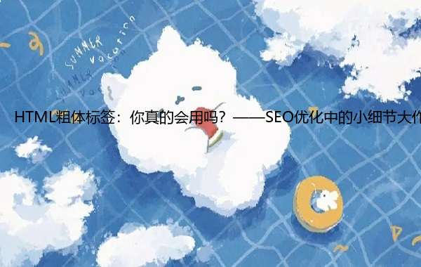 HTML粗体标签：你真的会用吗？——SEO优化中的小细节大作用