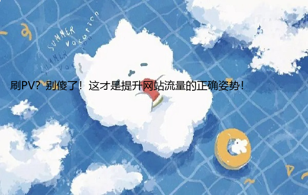 刷PV？别傻了！这才是提升网站流量的正确姿势！