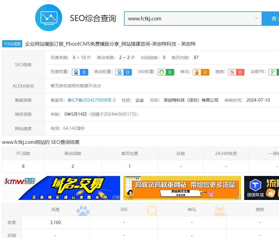 参与百度搜索排名的关键词数量决定了网站的真实流量？